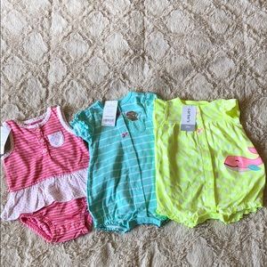 Lot of Carters baby girl outfits
